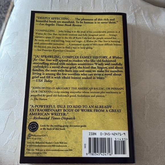 NOVEL A Widow for One Year by John Irving  NEW
New York time best seller - Picture 7 of 7